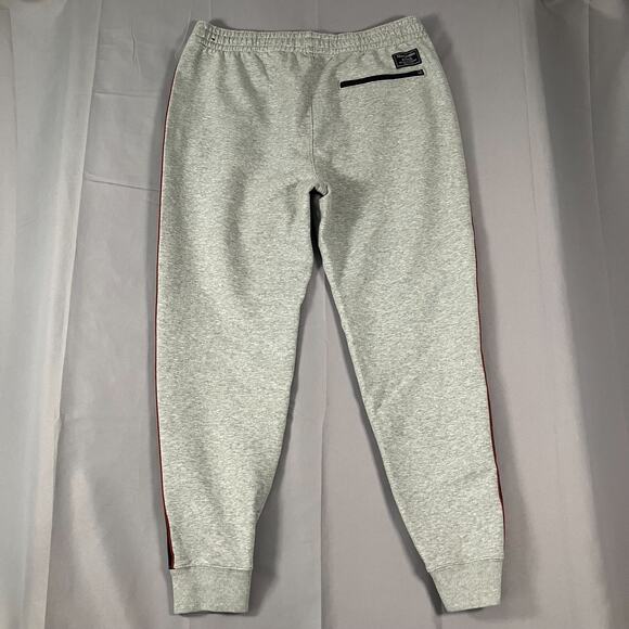 Abercrombie & Fitch Gray Jogger Sweatpants Men’s Large Red Stripe Trim - Picture 9 of 13